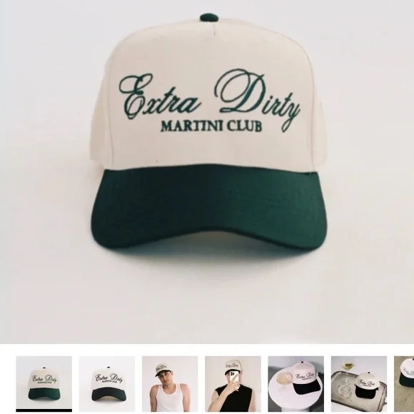 Ginneca Row Green Extra Dirty Martini Club Trucker Hat - Picture 3 of 12